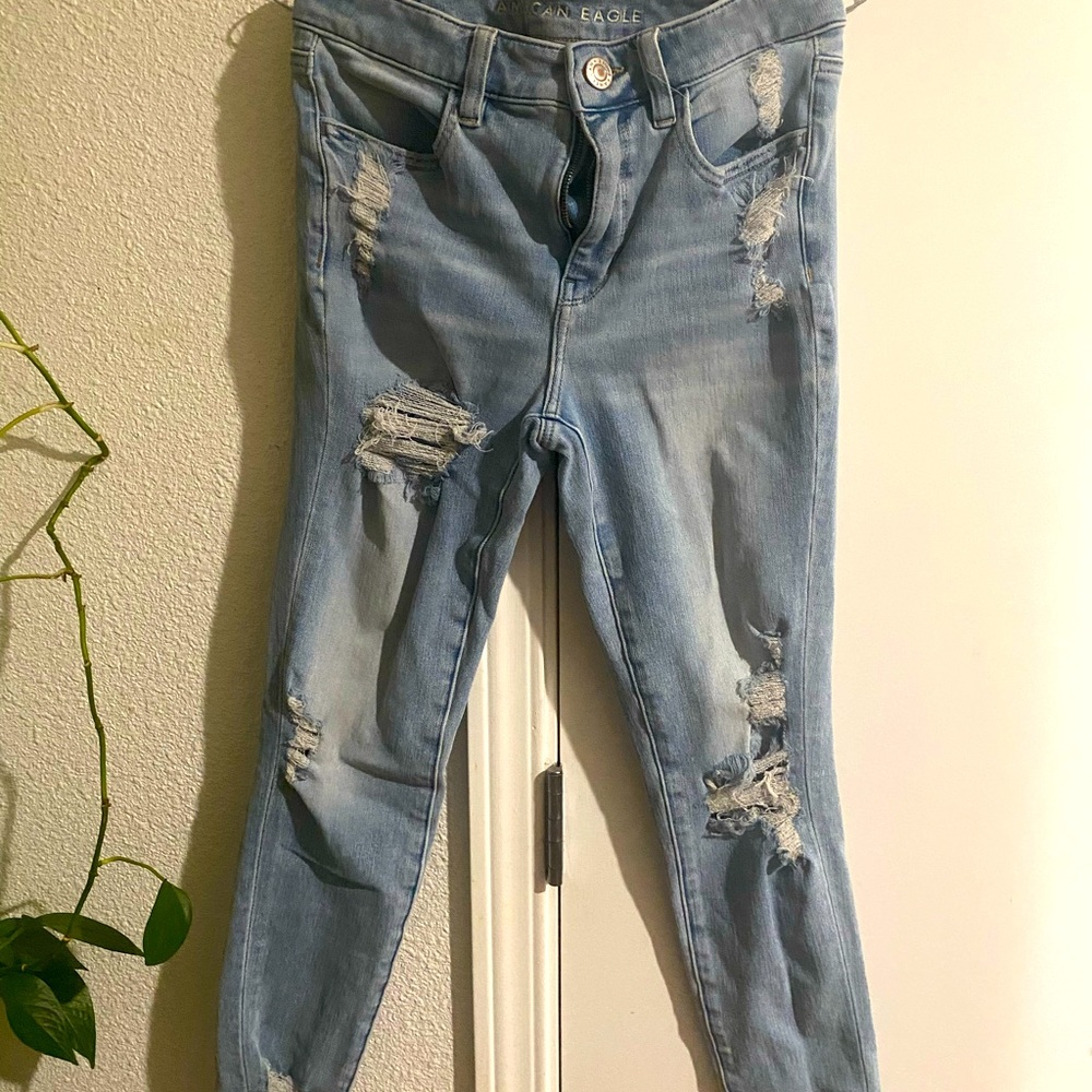 Blue skinny Jean express